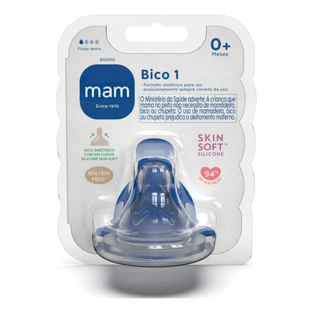 Bico de Mamadeira Fluxo Lento - Mam Baby